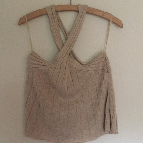 Anthropologie Shimmer Knit Halter Top - Picture 2 of 3
